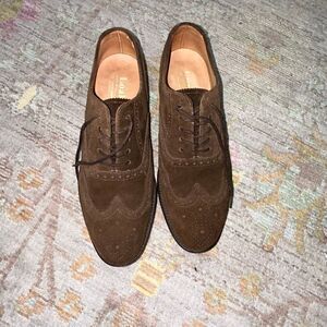 Loake suede brown Oxford dress shoes sz 7